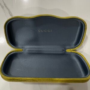Gucci Mustard Velvet Eyeglass Case